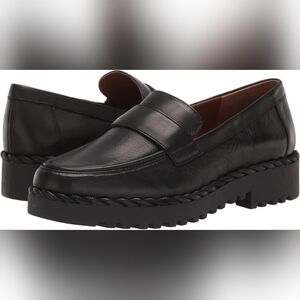 Franco Sarto Carol Black Leather Loafers